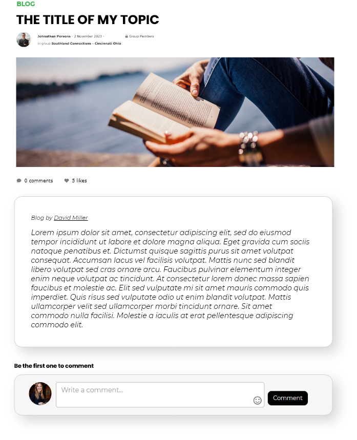 Topics Interface