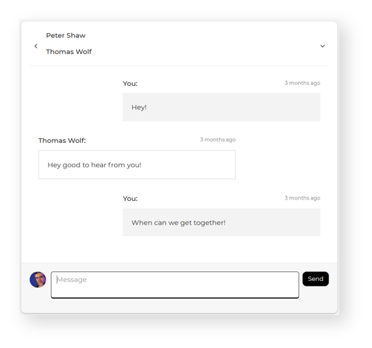 Direct Message Interface